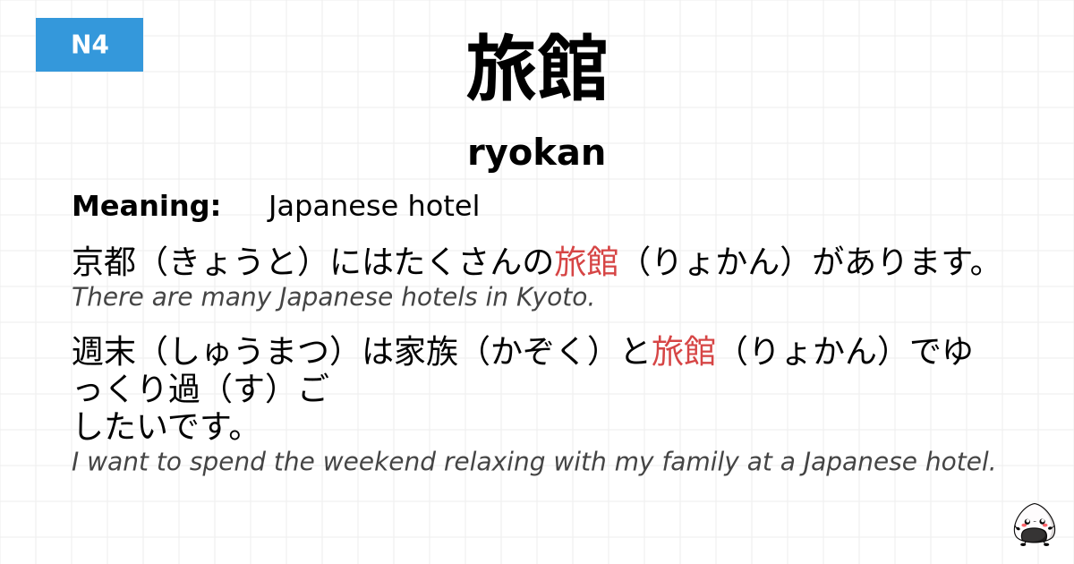旅館 flashcard