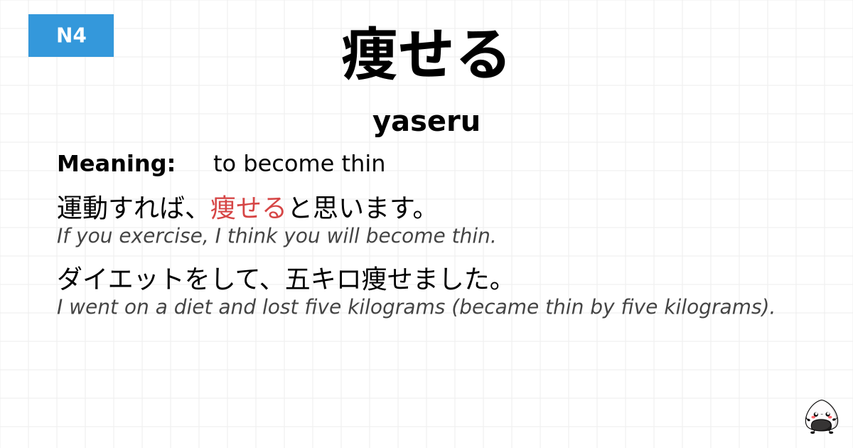 痩せる flashcard