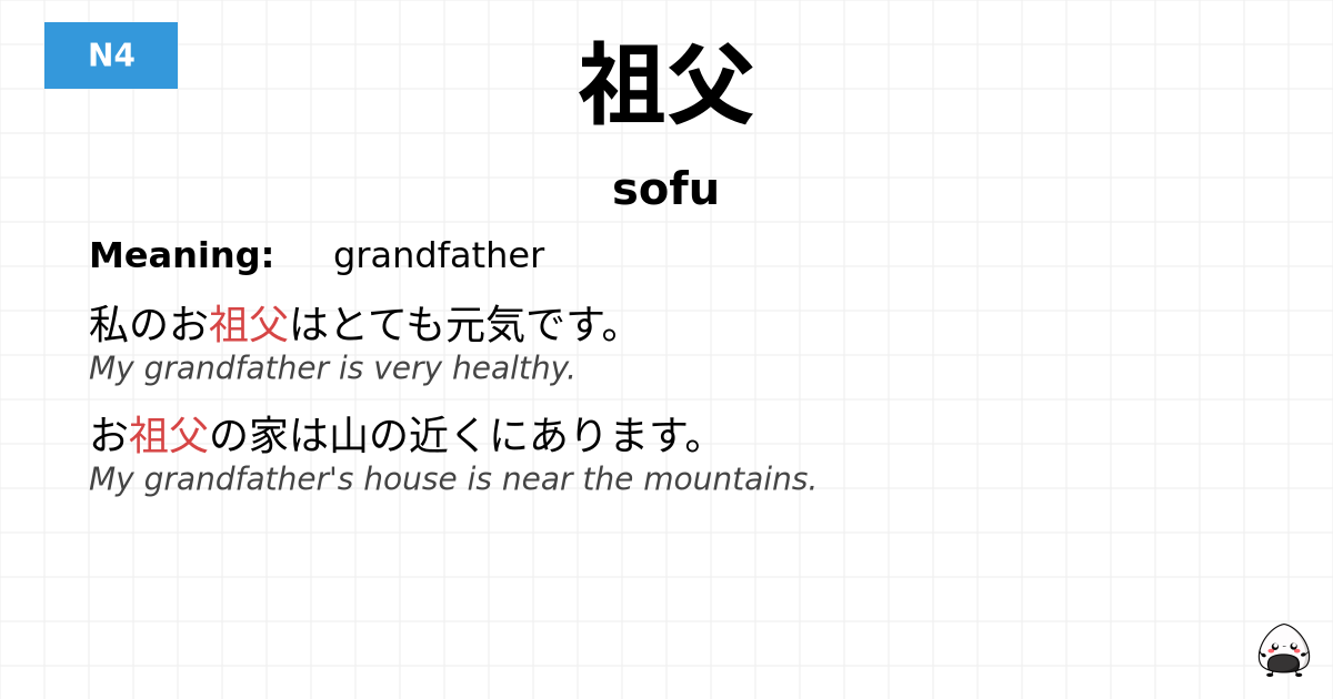 祖父 flashcard