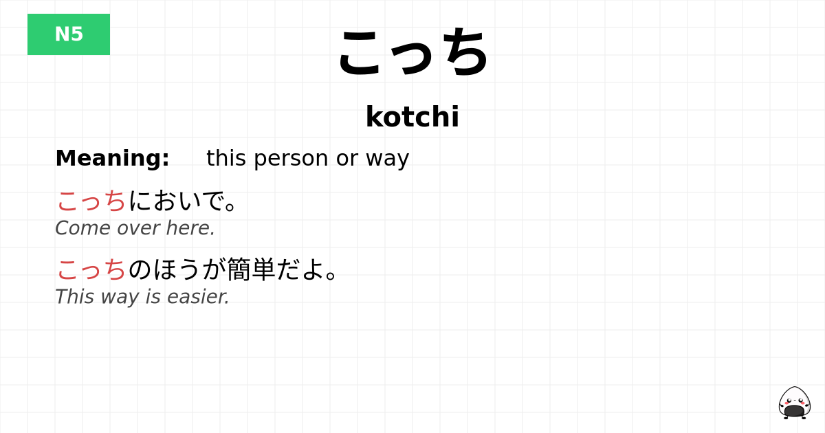 こっち flashcard