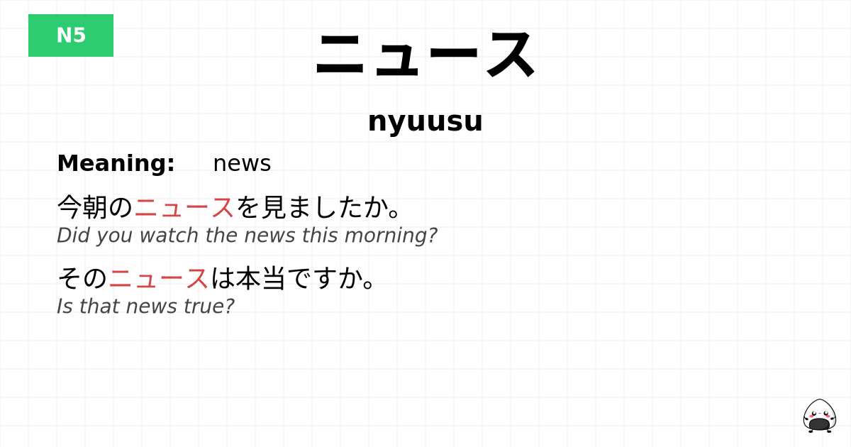 ニュース flashcard
