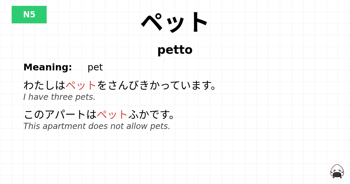 ペット flashcard