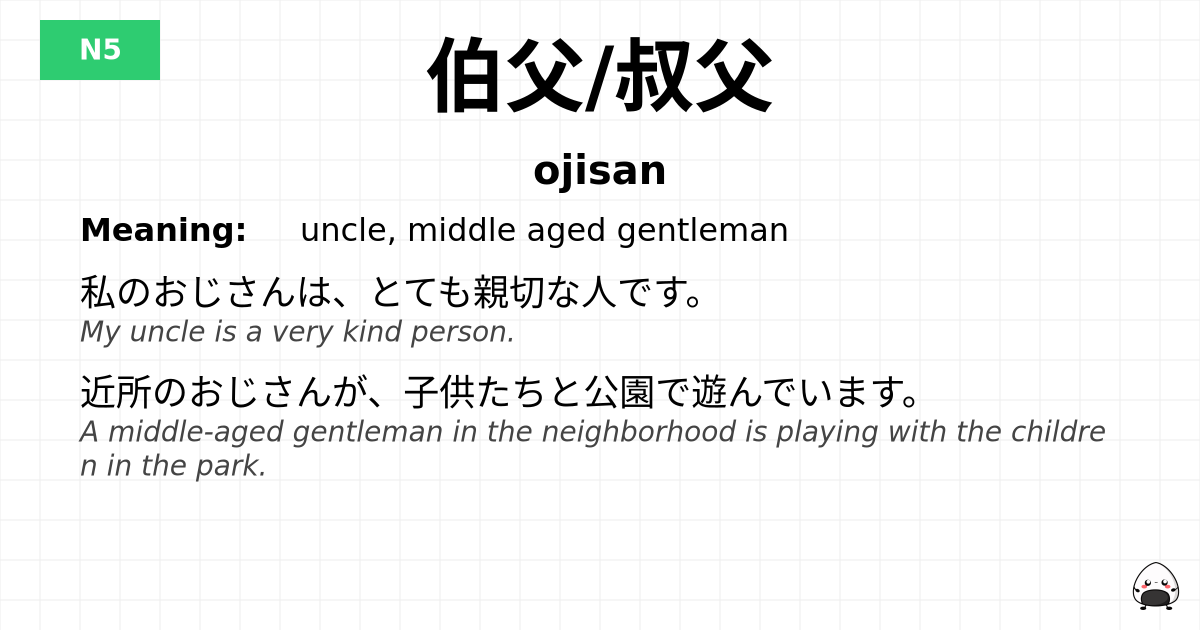 伯父/叔父 flashcard