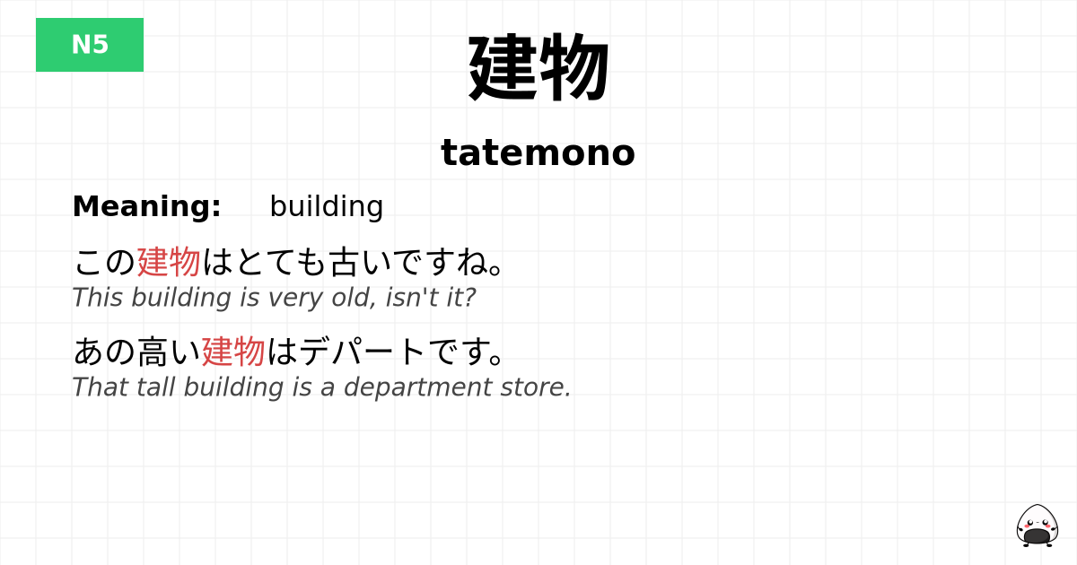 建物 flashcard