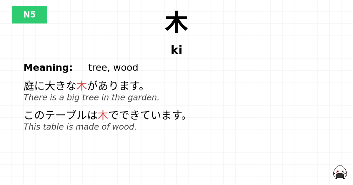 木 flashcard