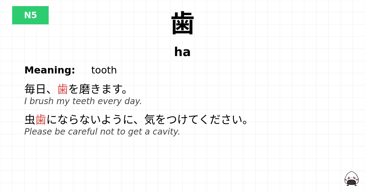 歯 flashcard