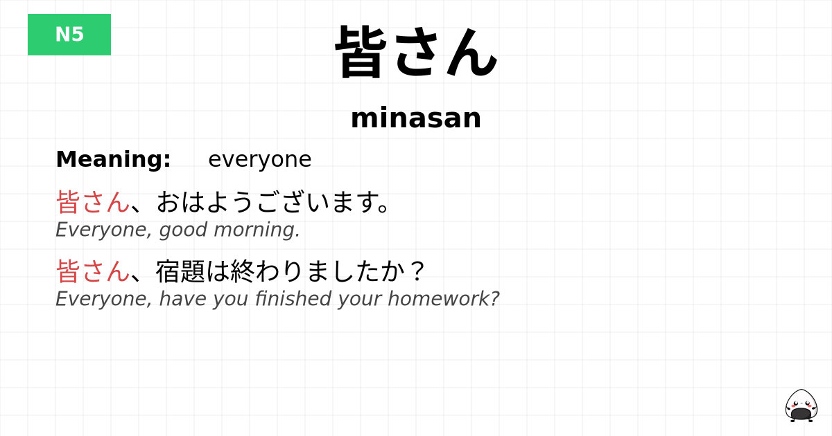 皆さん flashcard