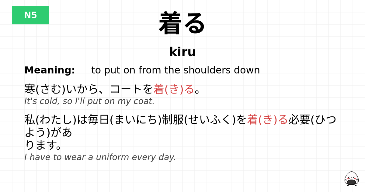 着る flashcard