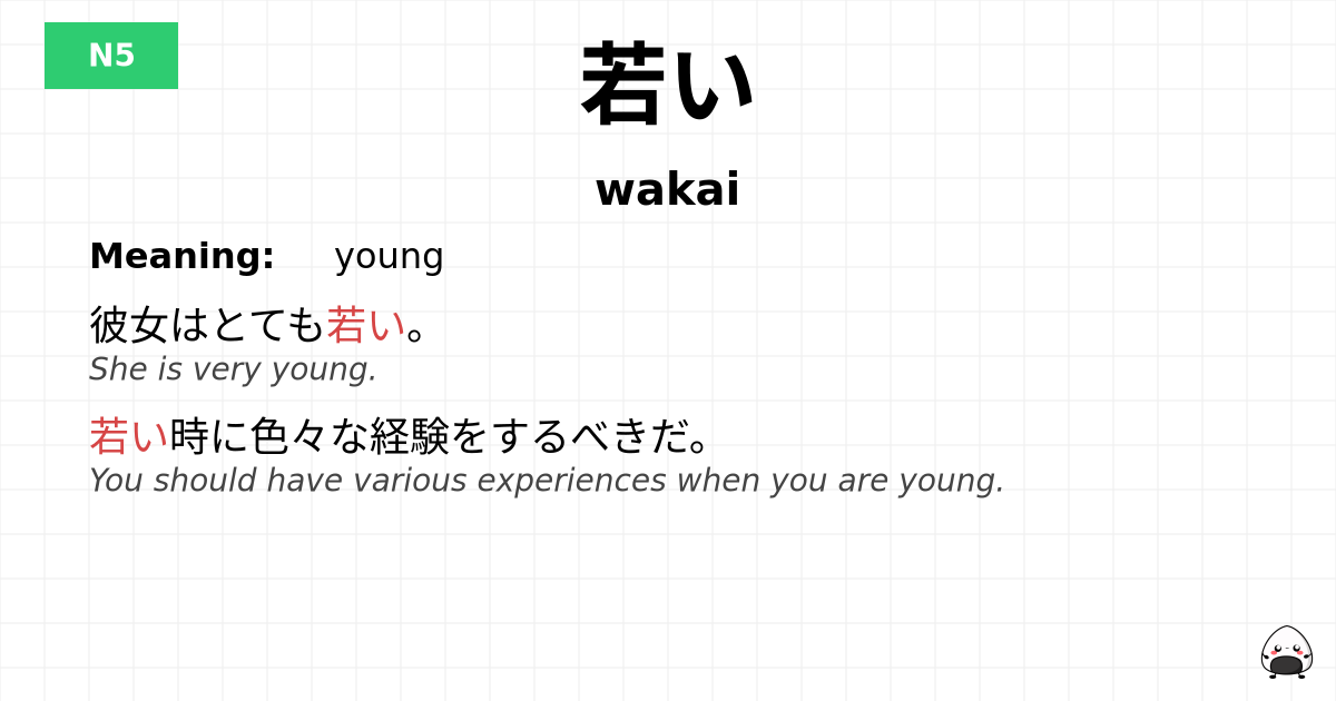 若い flashcard