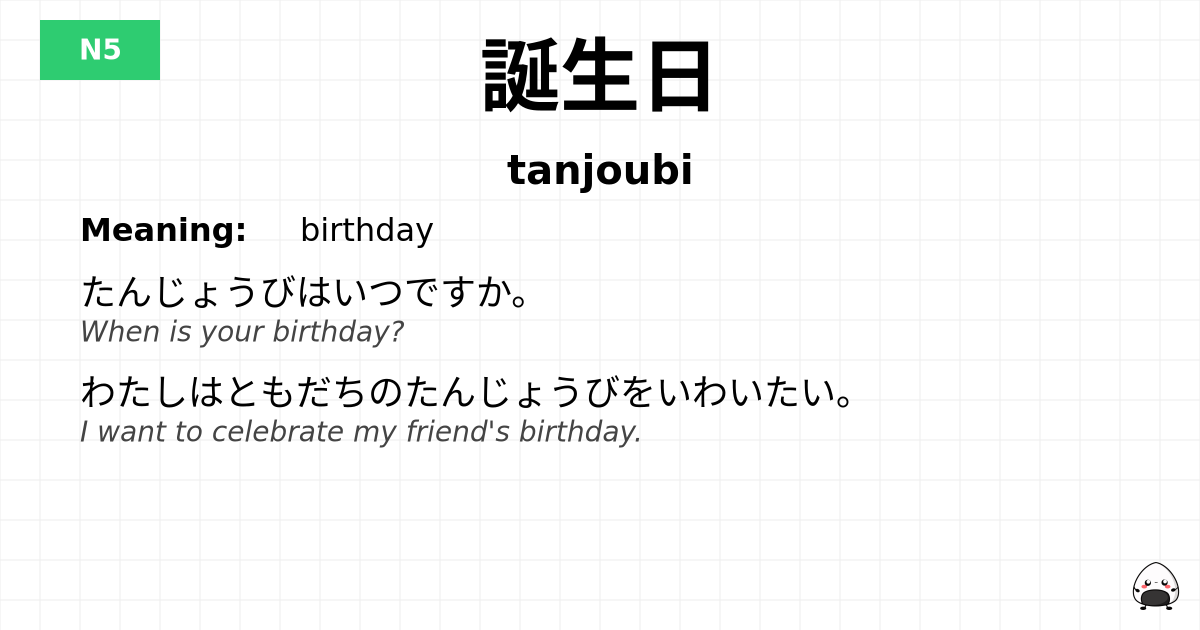 誕生日 flashcard