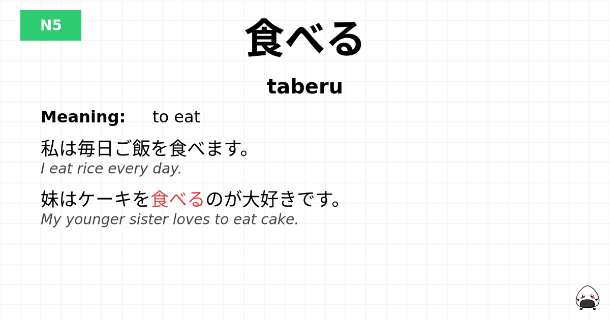食べる flashcard