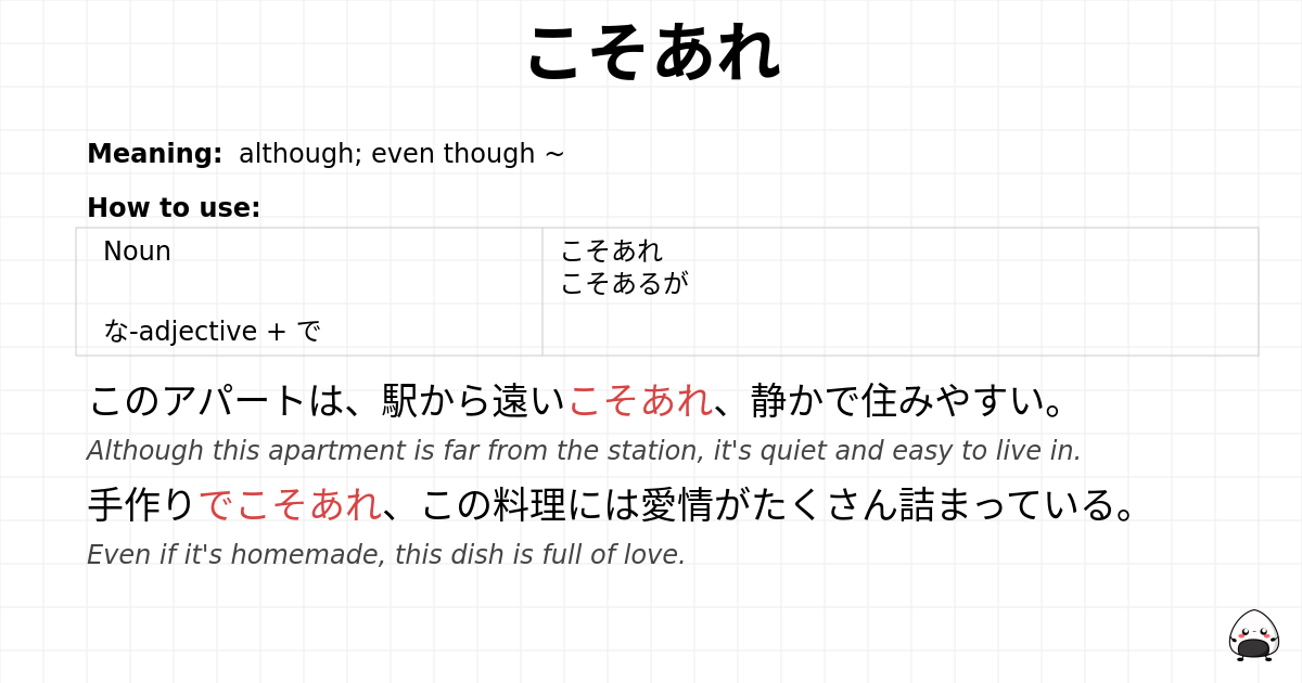 こそあれ flashcard
