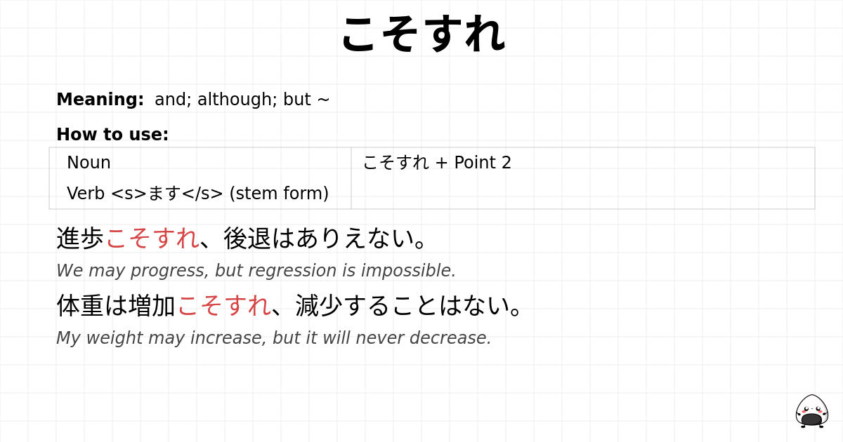 こそすれ flashcard