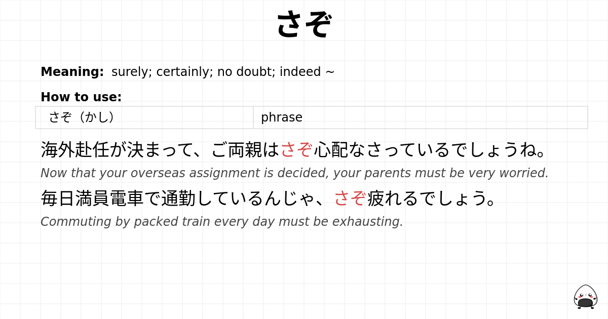 さぞ flashcard