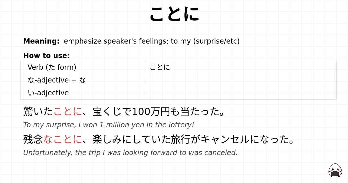 ことに flashcard
