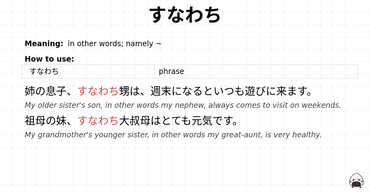 すなわち flashcard