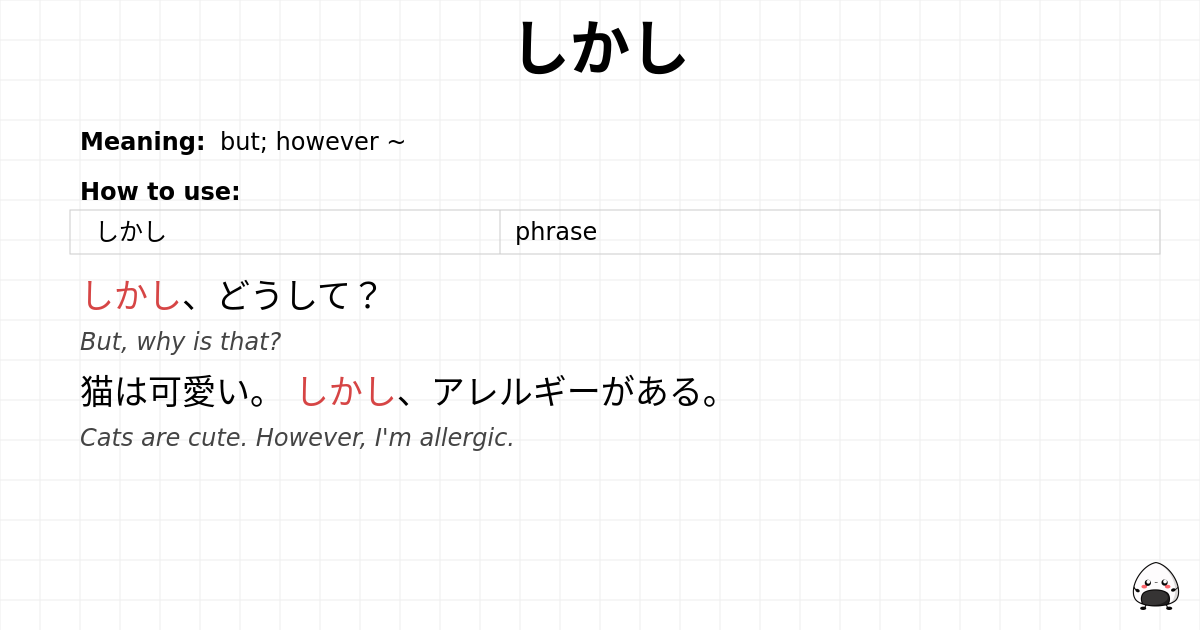 JLPT N5 Grammar: しかし - jlpt.amgidex.com