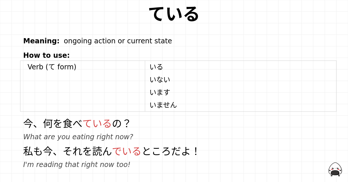 ている flashcard