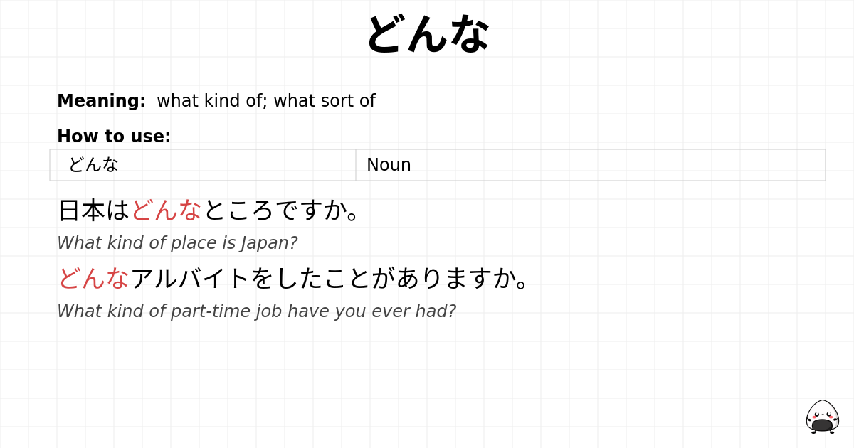 どんな flashcard