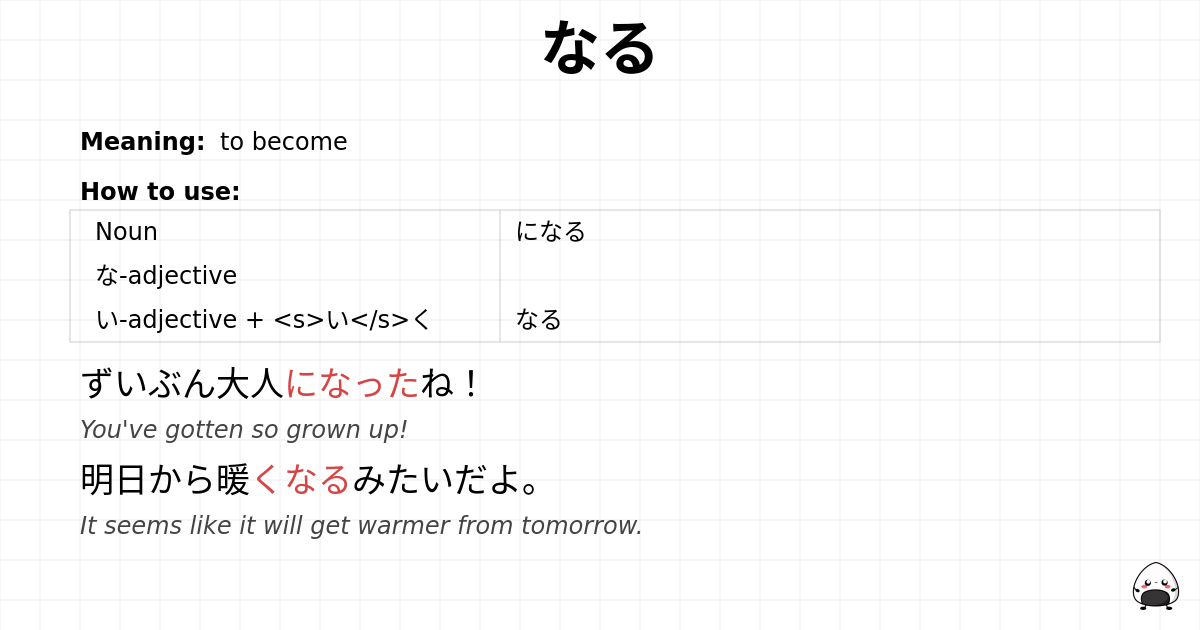 なる flashcard