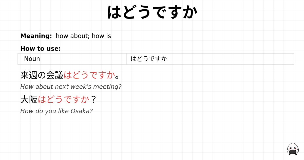 はどうですか flashcard